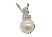 Collier Gemoro Femme Perle in Or blanc Perla PP365BIA